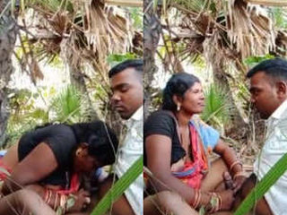 Three outdoor clips of a village bhabhi engaging in sexual activity
