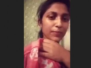 A stunning girl overcomes her shyness with her lover