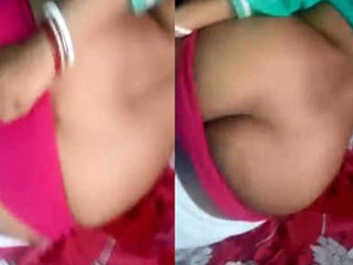 Indian wife's ample rear end caught on camera