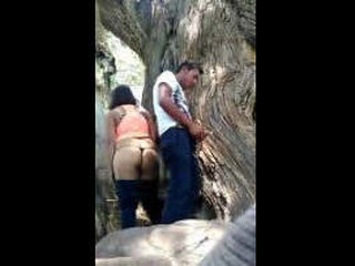 Indian couple's secret rendezvous in the park