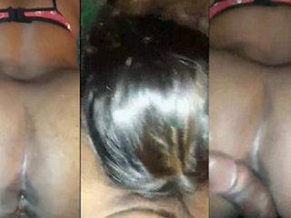 Wife pleasured by husband's oral skills