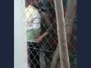 Indian-style quick standing sex with hijabi outdoors