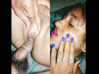 Aroused spouse has passionate sex alone in the middle of the night