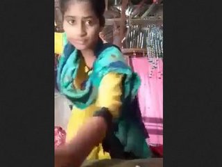 A girl from the village with attractive breasts