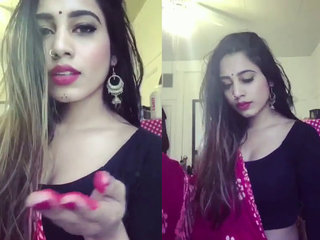 Stunning Indian beauty radiates passion during Holi celebration