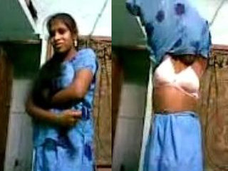 Indian wife displays her assets