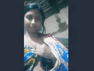 Village girl from India reveals her breasts and intimate parts