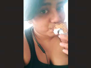 Aroused Indian wife self-pleasuring