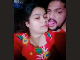 Young lovers passionately kissing each other