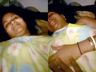 Indian mature woman and her partner have fun together