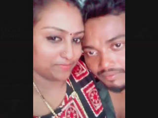 Intense kissing of an Indian pair
