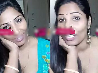 Live show featuring busty Indian wife's cleavage