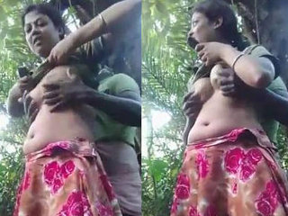 Indian wife has sex with lover in the woods and recorded in Bengali
