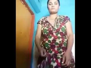 Village wife displays her intimate area