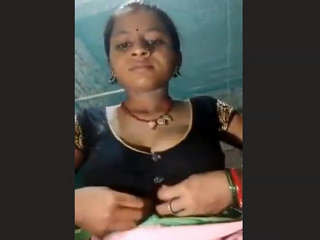 Lovely wife reveals and stimulates her vagina with her fingers