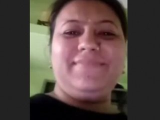Bhabi flaunts her breasts in a seductive manner