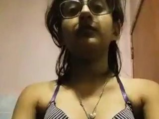 Extremely cute Indian girl strips naked in front of the camera