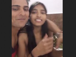 Young couple enjoys steamy sex in hotel room