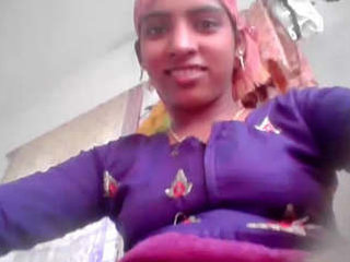 Horny blonde Indian girl masturbates in front of camera