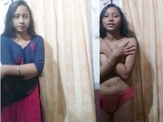 Cute desi teen with fgm piercing in amateur video