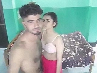 Indian girl gets naked and strips for a romantic video