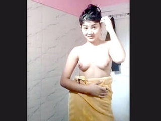 Cute Indian teen goes nude and shows off her body