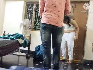 Desi babe gives blowjob and has sex with her son in Hindi