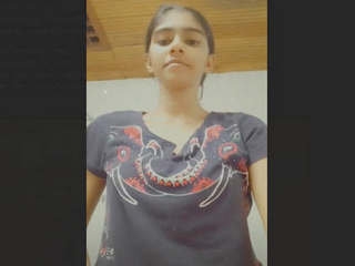 Beautiful desi girl strips for her boyfriend in part 1