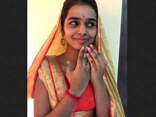 Cute Desi teen in action