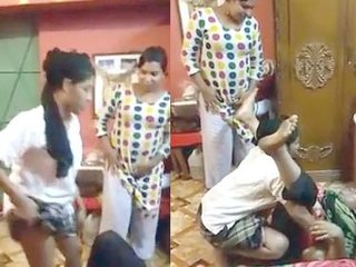 Desi girls in a hostel engage in steamy sex acts with gorgeous sighs
