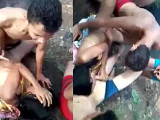 Students record their outdoor sex session with friends