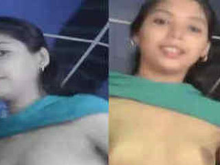 Indian college girl pleasures herself with small boobs in XXX video