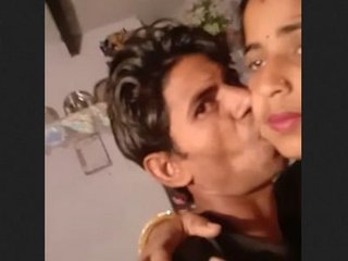 Desi couple enjoys standing sex in village setting