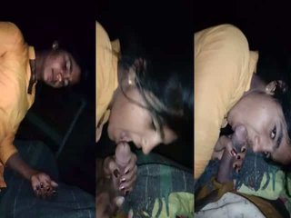 First-time blowjob from a village girl in a steamy video