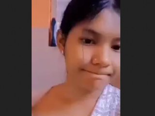 Cute Indian girl flaunts her boobs and pussy in a solo video