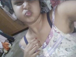 A cute Indian girl flaunts her perky boobs on cam