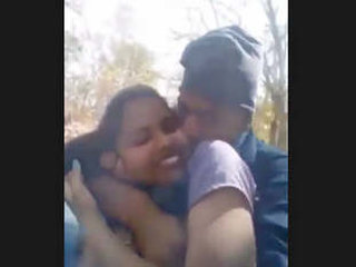 Young couple explores the great outdoors for some steamy sex