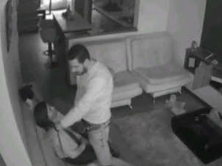 Quick fucking with a horny couple before someone arrives