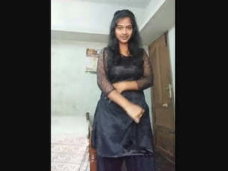 Stunning Indian woman films herself in a complete video