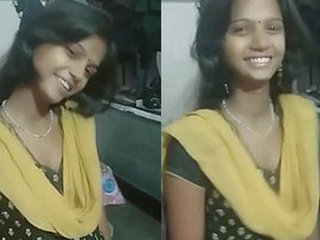 Desi girl's sexy posture and little cleavage in Churidar outfit