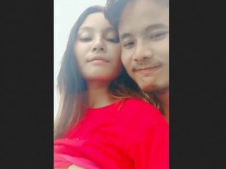 Outdoor romance between teen lovers with anal play