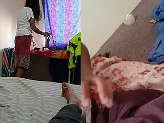 A timid wife fondles her boobs and performs oral sex