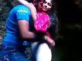 Desi couple has sex in nature with a tagged title