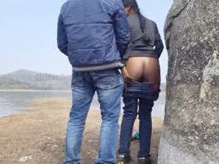 Desi couple's passionate outdoor sex in the heat of the moment