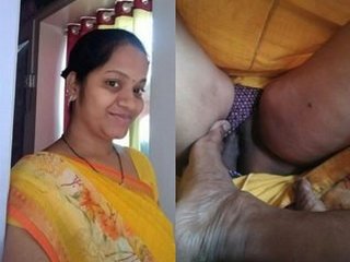 Indian bhabhi gets her pussy fucked by her boss's feet