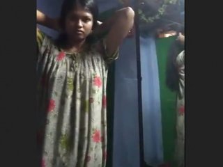 Tamil girl with slender figure dons sexy clothes for a steamy video
