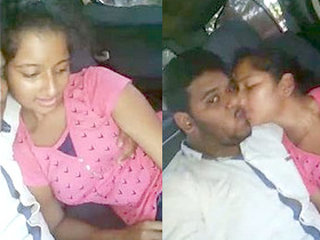 Bf's cock sucked by horny Goan babe in car