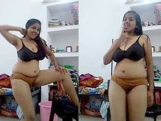 Desi girl's sensual dance in a solo performance