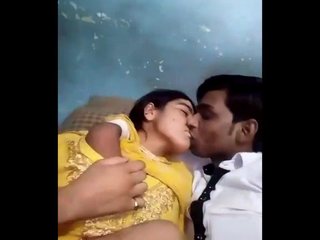 Indian couple enjoys sensual smooching while pressing their breasts together